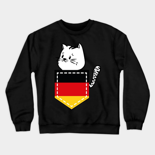 Patriotic Pocket Pussy - Cat Lover -  German Patriot Crewneck Sweatshirt by PosterpartyCo